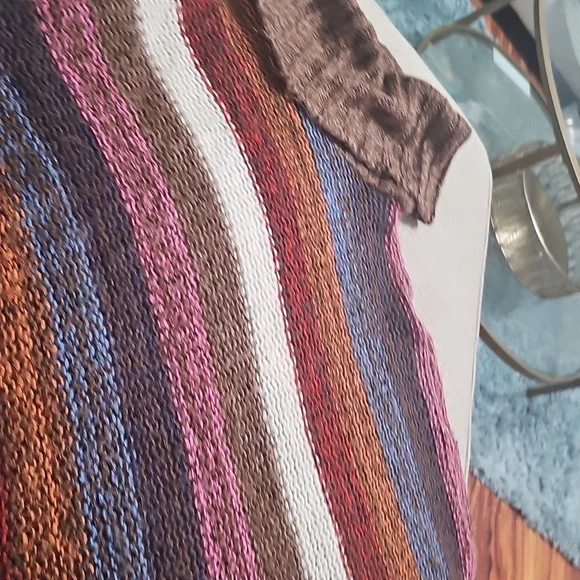 Caren‎ Sport Cozy Multicolor Striped Shrug Poncho Sweater size 2X - Picture 9 of 10